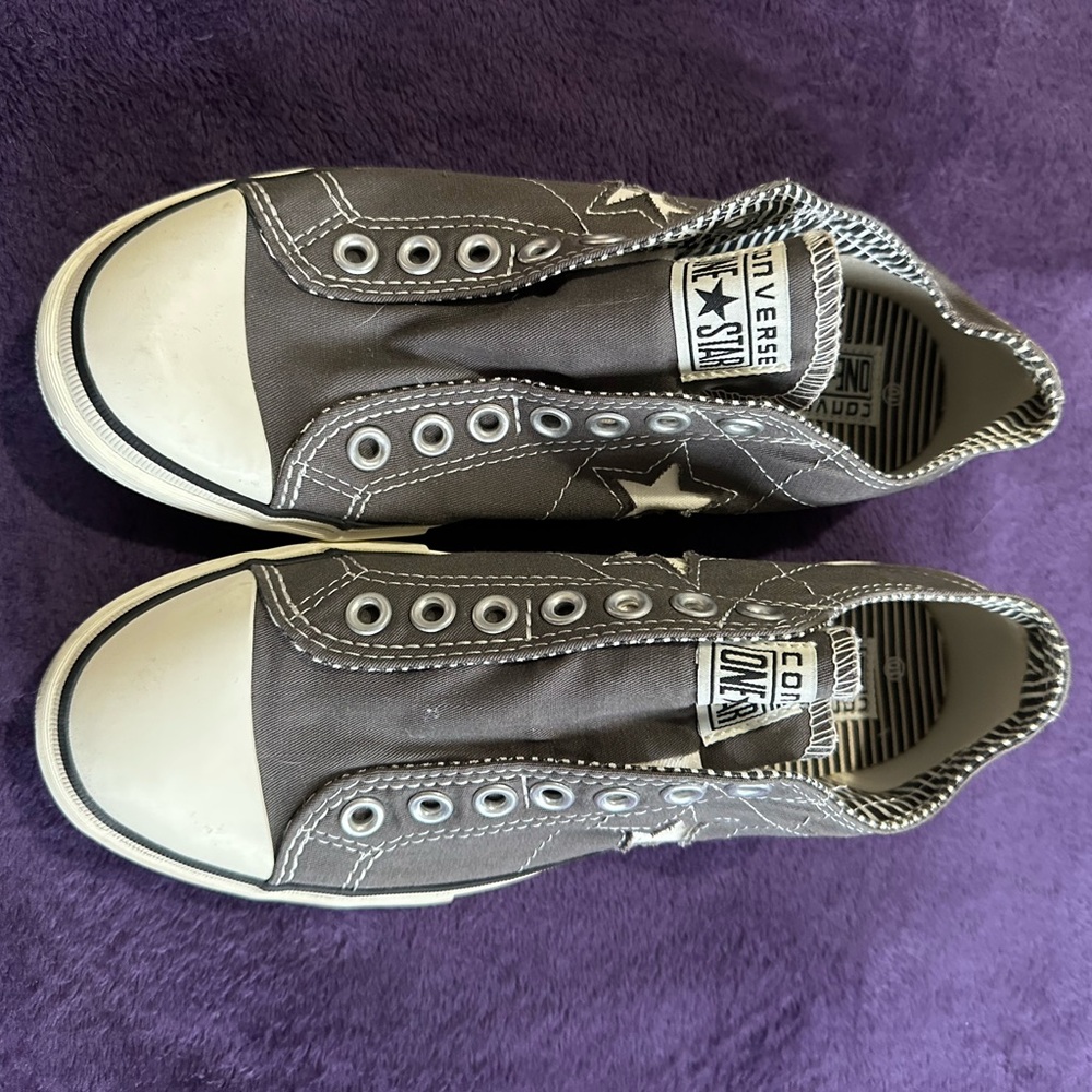 Converse Women’s Charcoal Slip-On Sneakers